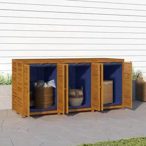 vidaXL Garden Storage Box Natural Acacia Solid Acacia wood Large
