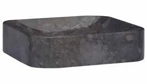 vidaXL Sink Bathroom Wash Basin Vessel Sink Black 15.7"x15.7"x3.9" Marble