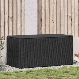vidaXL Outdoor Storage Deck Box Chest for Patio Cushions Garden Tools Black