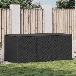 vidaXL Patio Storage Chest Deck Box with Lid Patio Cabinet Storage Chest Black