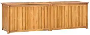 vidaXL Patio Box Deck Box with Lid Patio Cabinet Storage Chest Solid Wood Teak