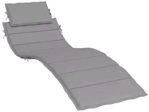 vidaXL Sun Lounger Cushion Grey 186x58x4cm Oxford Fabric