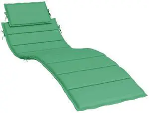 vidaXL Sun Lounger Cushion Green 186x58x4cm Oxford Fabric