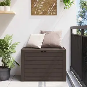 vidaXL Outdoor Storage Deck Box Chest for Patio Cushions Garden Tools Brown
