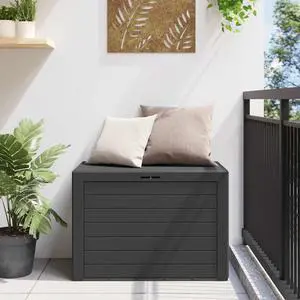 vidaXL Outdoor Storage Box Deck Box with Lid Outdoor Patio Cabinet Anthracite