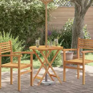 vidaXL Outdoor Dining Table Folding Garden Patio Table Solid Eucalyptus Wood