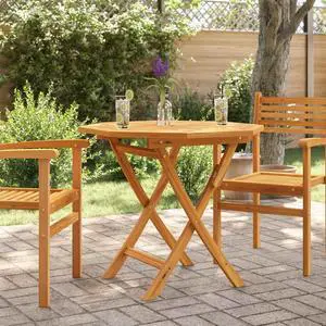 vidaXL Patio Table Outdoor Folding Table Garden Furniture Solid Teak Wood