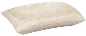 vidaXL Sink Bathroom Wash Basin Vessel Sink Cream 19.7"x13.8"x3.9" Marble