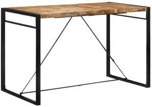 vidaXL Bar Table Pub Bistro Table for Dining Room Kitchen Solid Rough Wood Mango