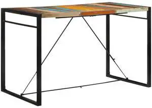 vidaXL Bar Table Pub Bistro Table for Dining Room Kitchen Solid Wood Reclaimed