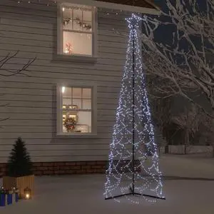 vidaXL Christmas Cone Tree Cold White 500 LEDs 39.4"x118.1"