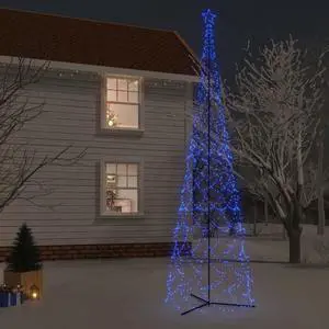 vidaXL Christmas Cone Tree Blue 3000 LEDs 90.6"x315"