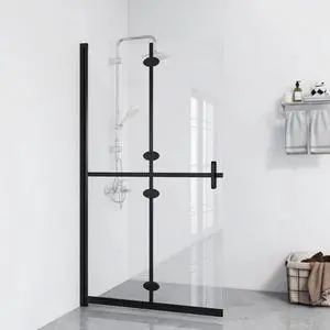 vidaXL Shower Enclosure Walk-in Shower Wall Transparent ESG Glass 27.6"x74.8"