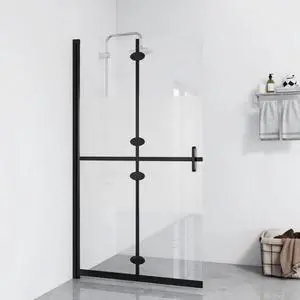 vidaXL Shower Enclosure Walk-in Shower Wall Half Frosted ESG Glass 27.6"x74.8"
