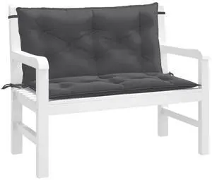 vidaXL Garden Bench Cushion Melange Anthracite 100% Polyester 39.4x19.7 in