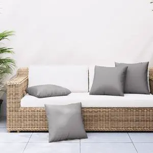 vidaXL Sofa Cushion Set of 4 Grey 100% polyester Medium