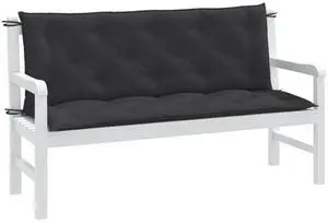 vidaXL Garden Bench Cushion Melange anthracite 100% polyester