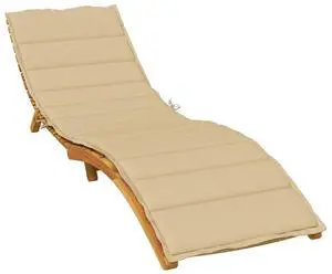 vidaXL Sun Lounger Cushion Melange beige 100% polyester