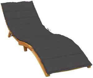 vidaXL Sun Lounger Cushion Melange anthracite 100% polyester