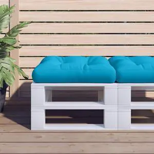 vidaXL Pallet Cushion Blue Fabric (100% polyester)