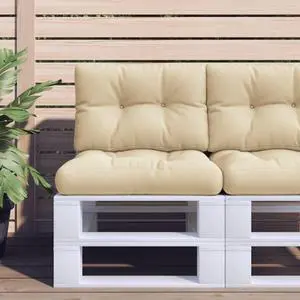 vidaXL Pallet Cushion Beige 100% polyester Medium
