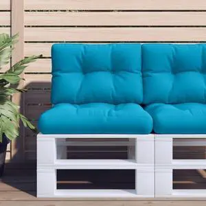 vidaXL Pallet Cushion Blue 100% Polyester 23.6" x 15.7" x 4.7