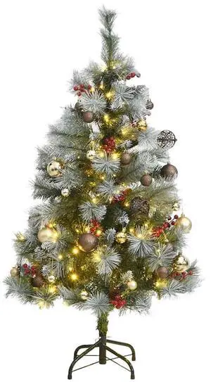 vidaXL Artificial Hinged Christmas Tree 150 LEDs & Ball Set Holiday Decoration