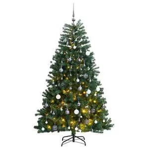 vidaXL Artificial Hinged Christmas Tree 300 LEDs and Ball Set Xmas Decoration