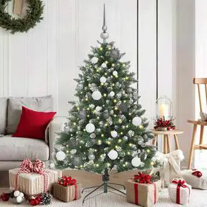 vidaXL Artificial Christmas Tree with 150 LEDs Green 85 x 85 x 120 cm