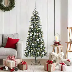 vidaXL Artificial Christmas Tree with 150 LEDs Green 66 x 66 x 150 cm