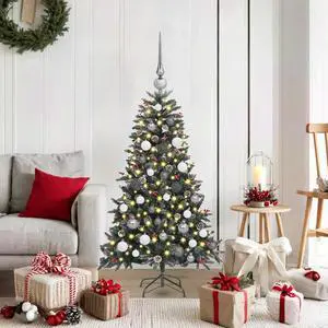 vidaXL Artificial Christmas Tree with 150 LEDs Green 68 x 68 x 120 cm