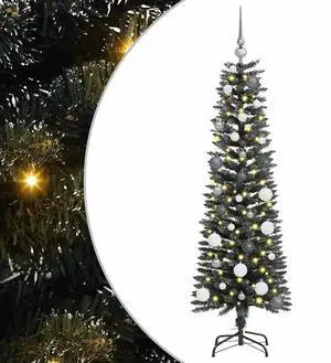 vidaXL Artificial Christmas Tree with 150 LEDs Green 43 x 43 x 150 cm