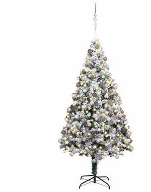 vidaXL Artificial Christmas Tree with 300 LEDs Green 6 x 4 ft