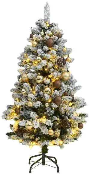 vidaXL Artificial Hinged Christmas Tree 150 LEDs and Ball Set Xmas Decoration