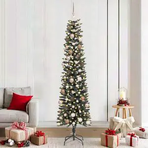vidaXL Artificial Christmas Tree with 300 LEDs Green 58 x 58 x 210 cm