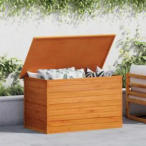 vidaXL Outdoor Storage Deck Box Chest for Patio Cushions Tools Solid Fir Wood