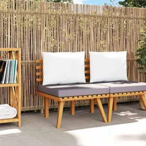vidaXL Patio Chair Outdoor Chair with Cushions for Garden Solid Acacia Wood