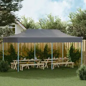 vidaXL Folding Pop-up Partytent 118.1"x236.2" Anthracite