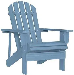 vidaXL Patio Adirondack Chair Solid Fir Wood Blue