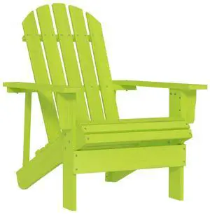 vidaXL Patio Adirondack Chair Solid Fir Wood Green