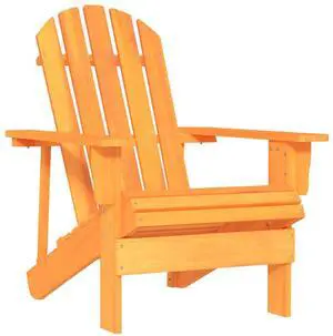 vidaXL Patio Adirondack Chair Solid Fir Wood Orange