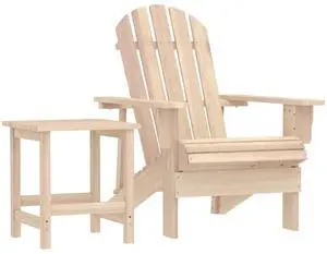 vidaXL Patio Adirondack Chair with Table Solid Fir Wood