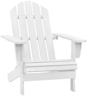vidaXL Patio Chair Patio Adirondack Chair for Outdoor Porch Garden Wood White