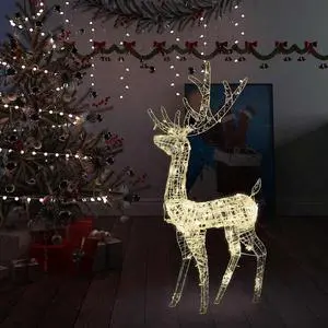 vidaXL Reindeer Christmas Decoration LEDs Pre-Lit Christmas Lighting Warm White