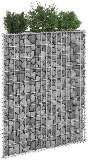 vidaXL Raised Garden Bed Gabion Retaining Wall Flower Bed Galvanized Steel