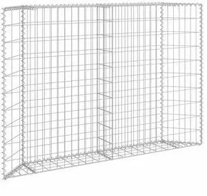 vidaXL Trapezium Gabion Raised Bed Galvanized Steel 59.1"x7.9"x39.4"