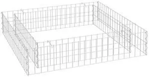 vidaXL Gabion Raised Bed Galvanized Steel 39.4" Outdoor Patio Basket Planter