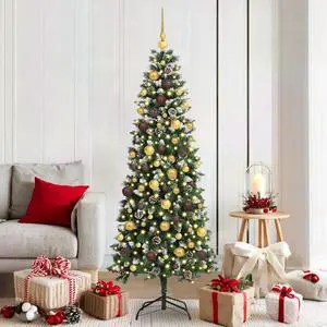 vidaXL Artificial Christmas Tree with 300 LEDs Green 76 x 76 x 180 cm