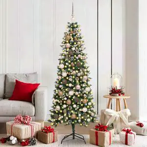 vidaXL Artificial Christmas Tree with 300 LEDs Green 76 x 76 x 180 cm
