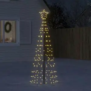 vidaXL Christmas Tree Light with Spikes Xmas Decoration 220 LEDs Warm White